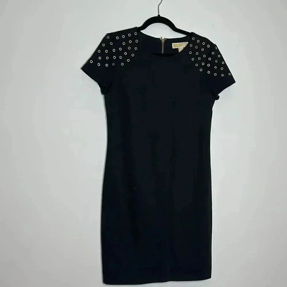 Michael Kors Black Dress with Gold Shoulder detail - Picture 2 of 7